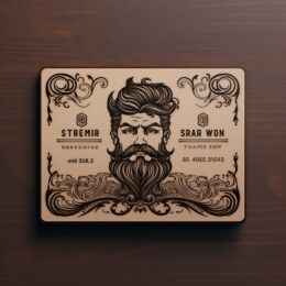 Modern Simplicity Barber Business Cards, Bearded Man Touch