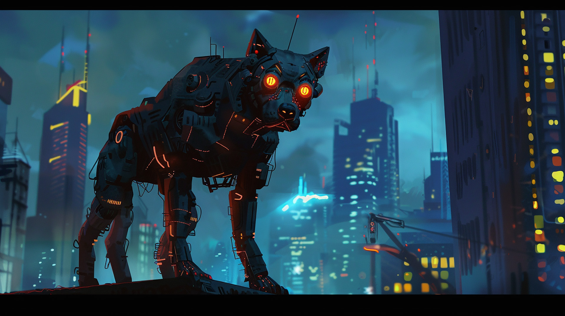 Ultra Modern Mutt: High-Tech Robot Dog Desktop Backgrounds