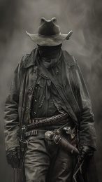 Steampunk Cowboy Mobile Wallpaper for iPhone