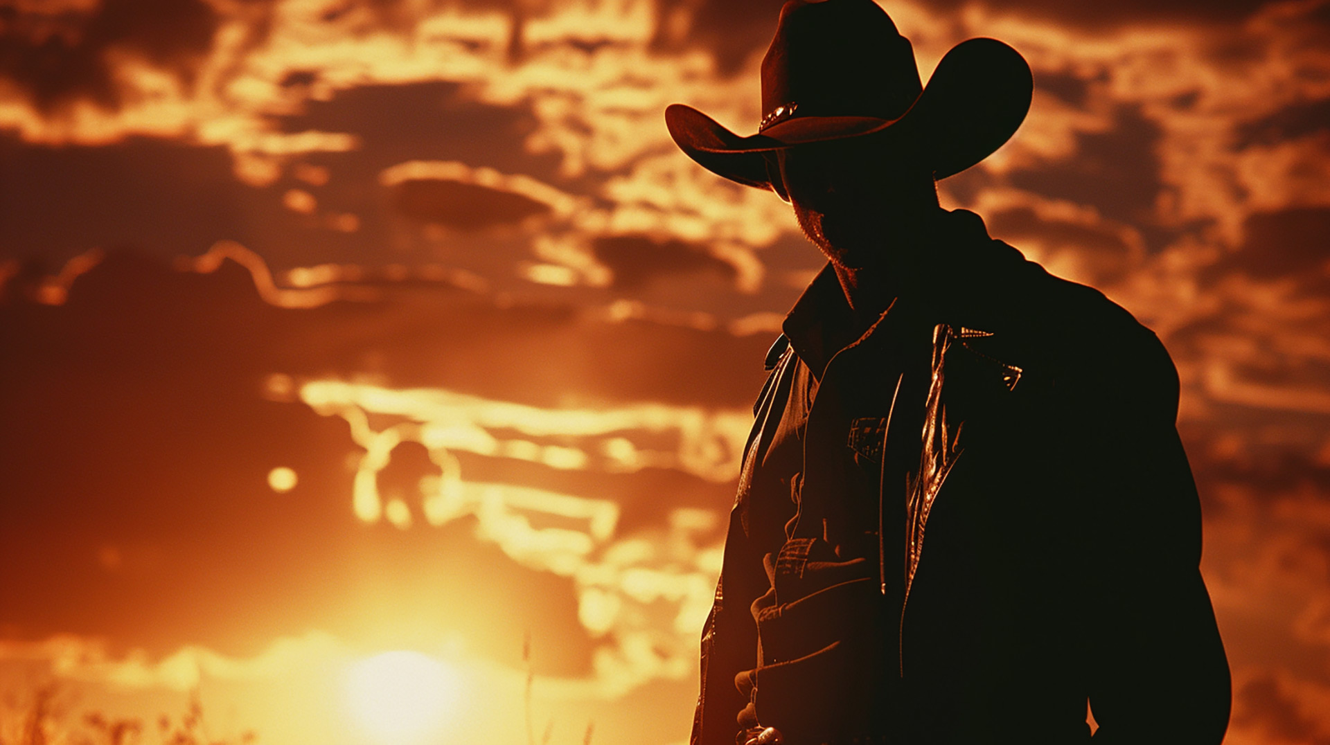 Western Cowboy AI Image for 1920x1080 Desktop Background