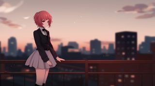 City Siren: Anime Girl Desktop Wallpaper