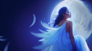 Peaceful Angel AI Image Free HD Wallpaper