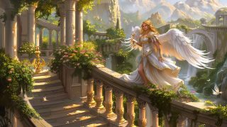 Heavenly Angel AI Image Ultra HD Wallpaper