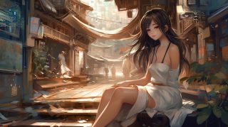 Anime Grace: Asian Cute Girl Wallpaper in Ultra HD