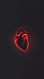 Shadowed Passion: Ultra HD Black Background Heart Wallpaper