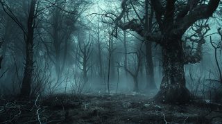 Dark and Haunting Forest HD Wallpaper