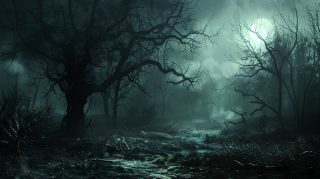 4K Creepy AI Wallpaper: Haunting Digital Background