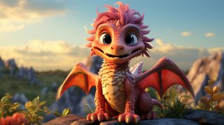 Adorable Dragon Hatchling: Cute Kid Wallpaper