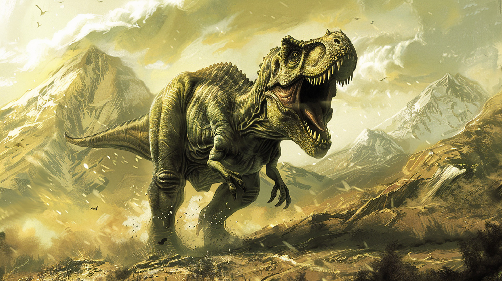 Dinosaur AI Image Desktop Wallpaper Free Download