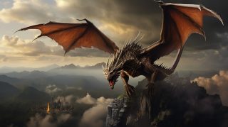 Virtual Dragon's Lair: HD Wallpaper with AI Dragon