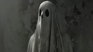 Spooky Aesthetic Ghost Face Digital Background