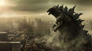 Japanese Godzilla vs. Rodan Desktop Wallpaper