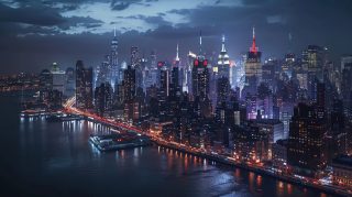 Neo-Manhattan Dreamscape: 4K Wallpaper of Future NYC