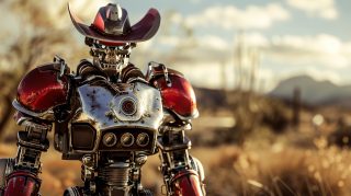 AI Image of Robot Cowboy for PC Wallpapers