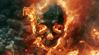 Incendiary Soul: Burning Skull Image