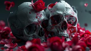 Eerie Love Skulls in Ultra HD