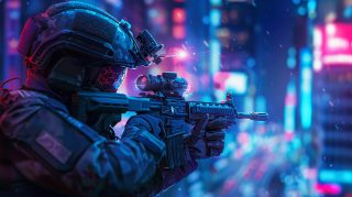 Cityscape Protector: Soldier 2100 New York HD Wallpaper