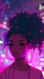 Radiant Black Girl Magic Wallpaper for Mobile