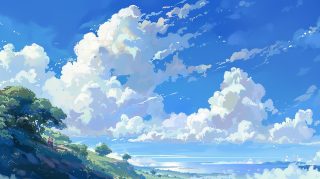 Ultra HD Blue Clouds AI Wallpapers