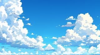 Free Blue Clouds AI Wallpaper Download