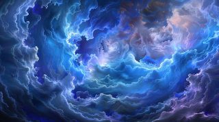 Stunning Blue Clouds AI Digital Backgrounds