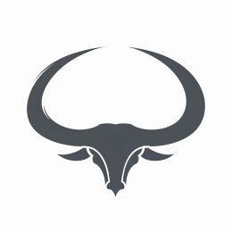 Horned Bull Logo: High-Resolution Symbol of Power