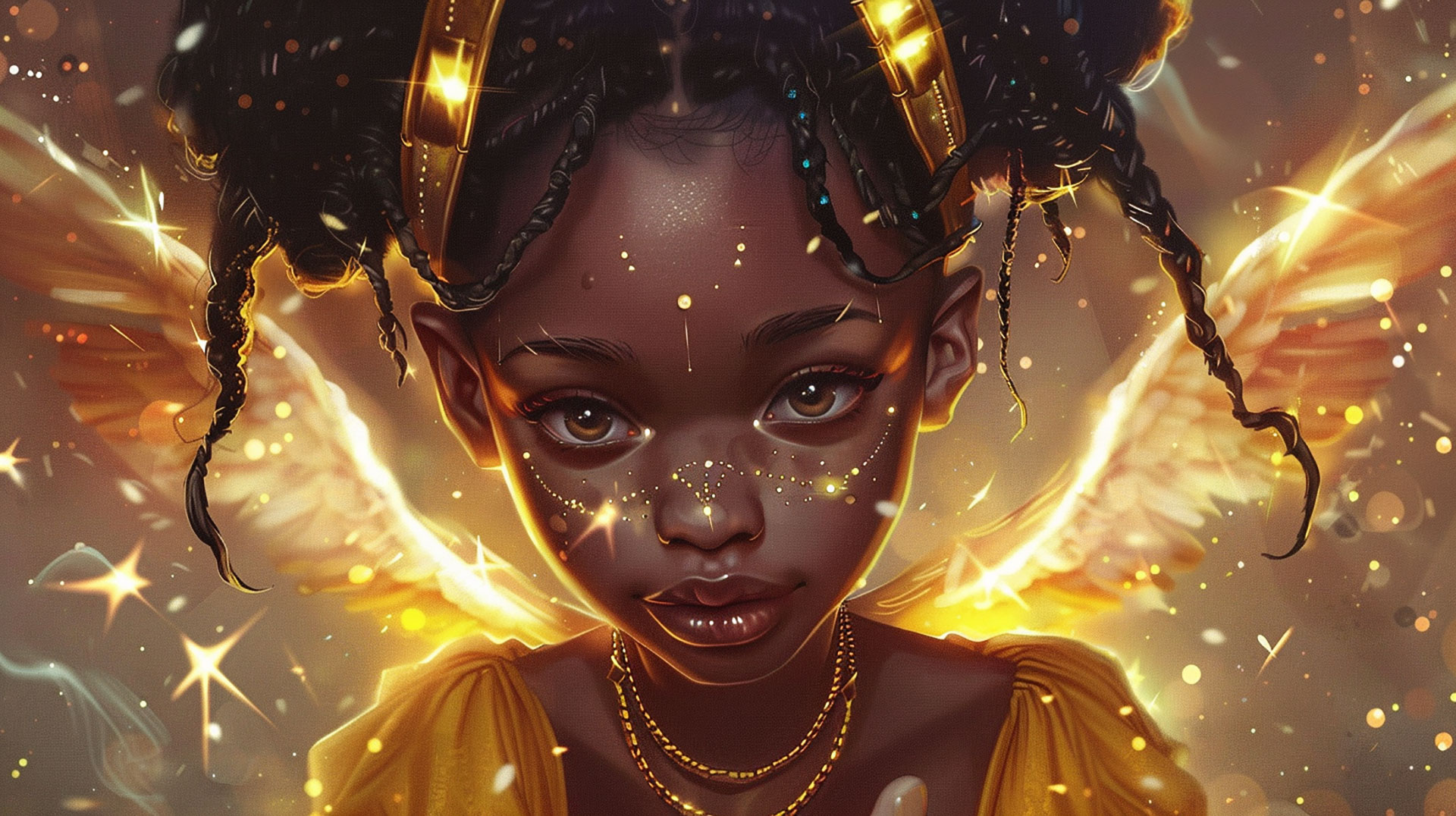 Adorable Black Girl: Stunning 1920x1080 Wallpaper