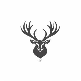 Elegant Deer Antler Logo in HD Quality