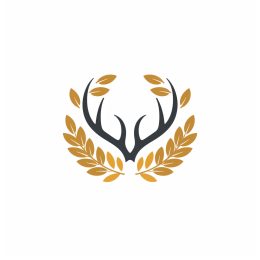 High Resolution Deer Antler Logo for Rustic Brands