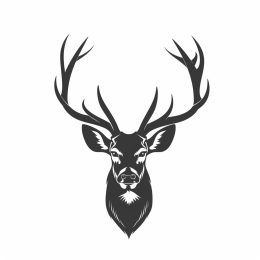 High Definition Deer Head Logo for Outdoor Brands