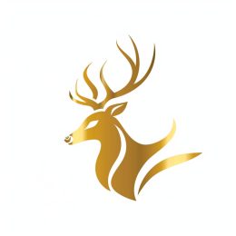 Creative AI Deer Logo in High Resolution