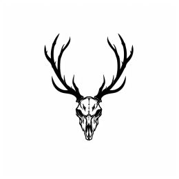 High Definition Deer Skull Logo for Outdoor Gear