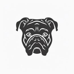 HD Minimalist Bulldog Logo: Contemporary Brand Identity