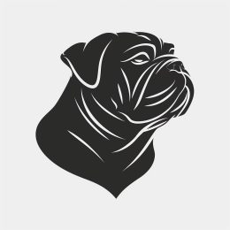 Minimalist Bulldog Logo: Clean and Modern Design