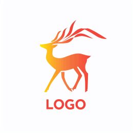 Minimalist Deer Body Logo in High Resolution