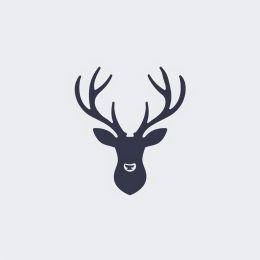 Elegant Minimal Deer Head Logo for Modern Brands