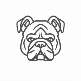 Stylish Thin Line Bulldog Logo: Minimalist Branding