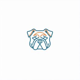 Minimalist Thin Line Bulldog Logo: Sophisticated Identity