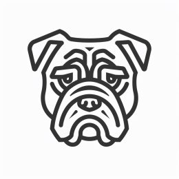 Thin Line Bulldog Logo: Streamlined and Elegant