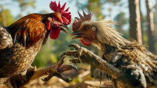 Ultra HD fighting rooster digital photos