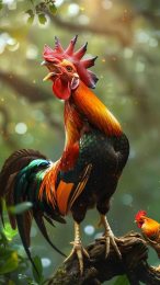 HD rooster fight wallpaper for iPhone