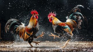 Rooster fight royalty-free HD images