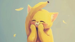 Crying Banana Cat Wallpaper