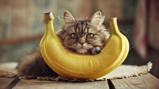 Funny Banana Cat Desktop Background