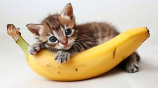 Whimsical Banana Cat Picture