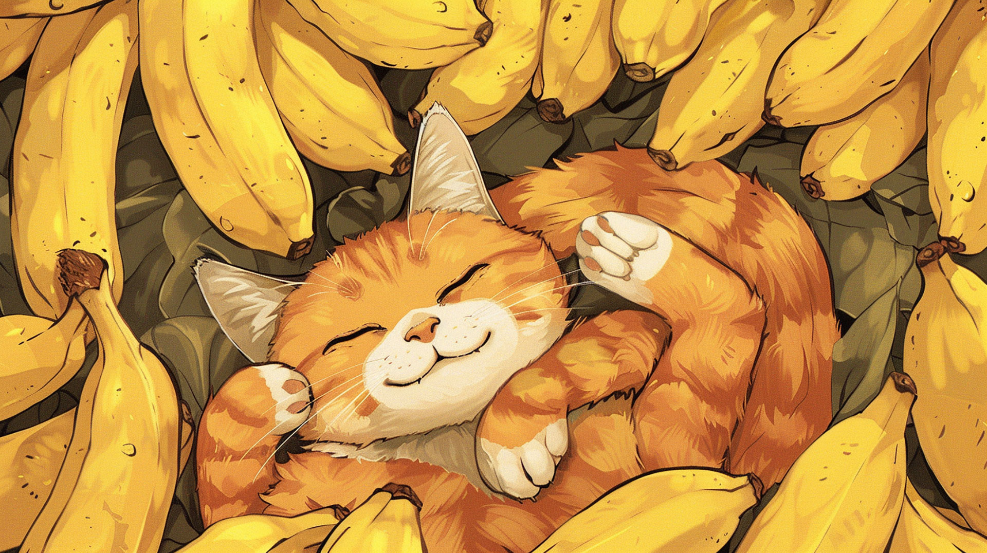 Digital Banana Cat Wallpaper for PC