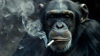 Free Download: Cool Smoking Monkey HD Wallpaper