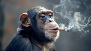 4K Cool Monkey Smoking Wallpaper for Desktop