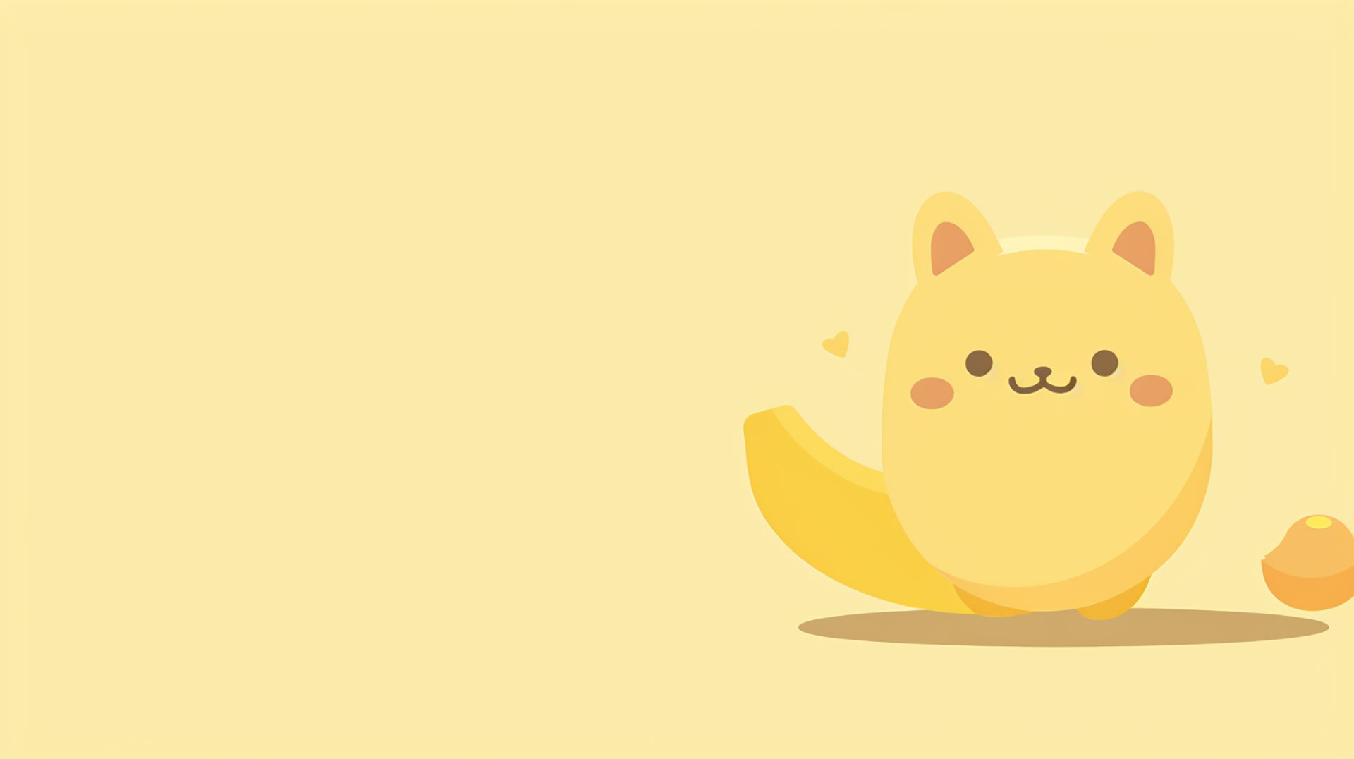 Lovely Banana Cat Desktop Background