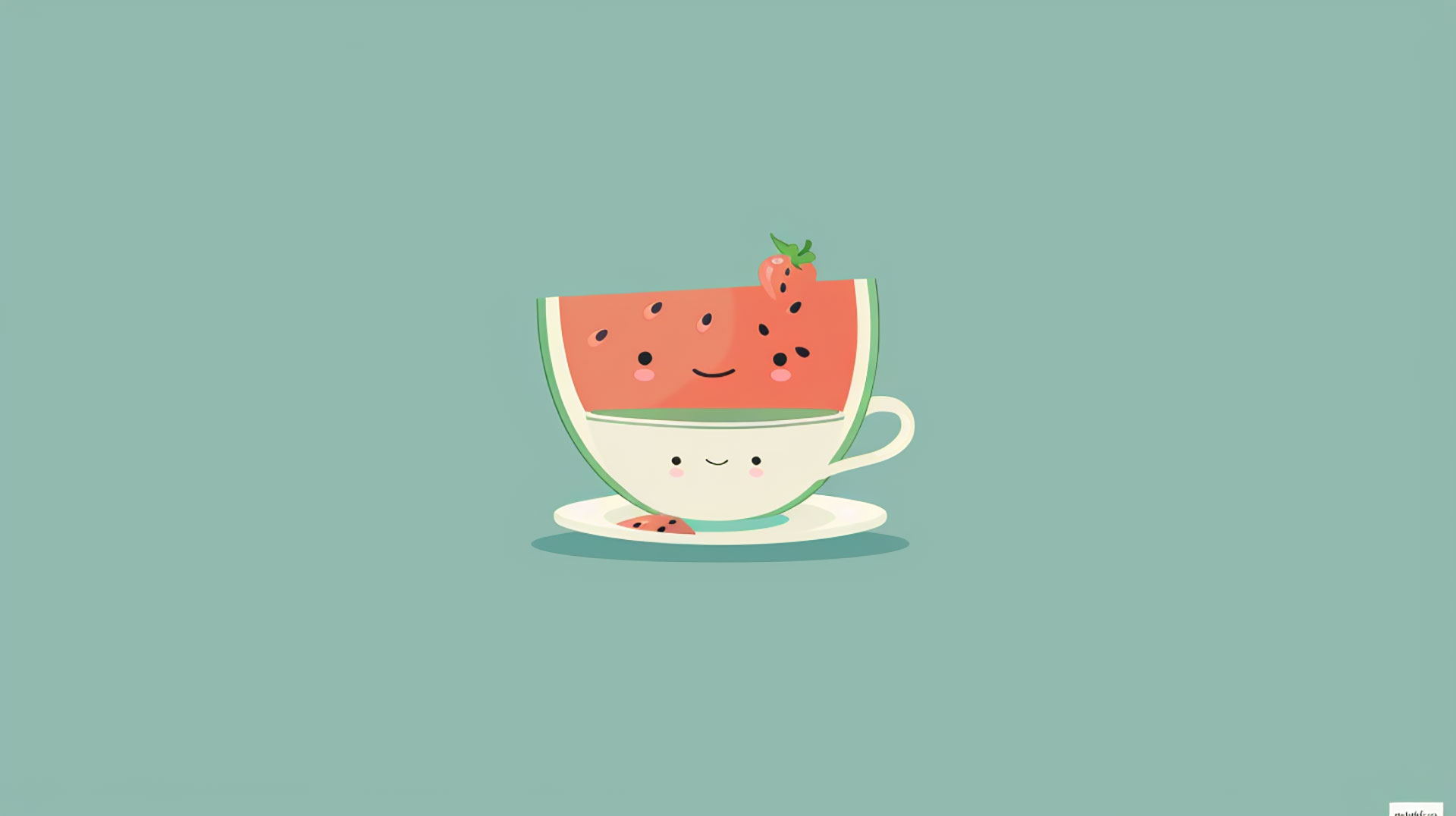 Elegant Watermelon Delight: AI Digital Background HD Wallpaper